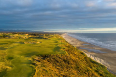 Coastal links golf fairway