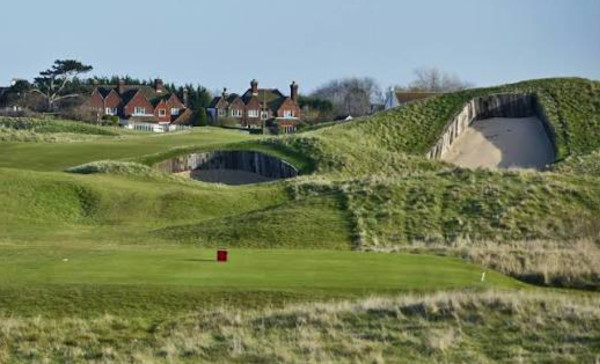 Rumpled fairways and dunes at Royal St George's in Sandwich, Kent