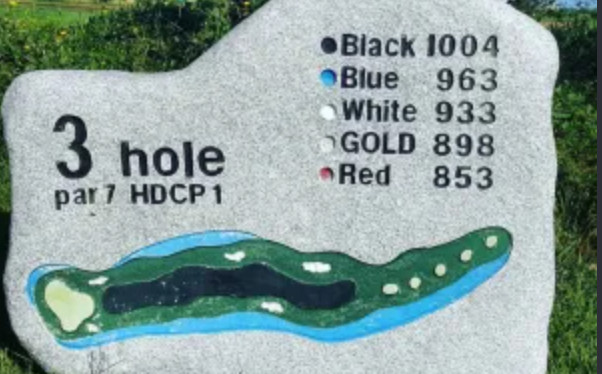 The par 7 hole at Gunsan Country Club in South Korea
