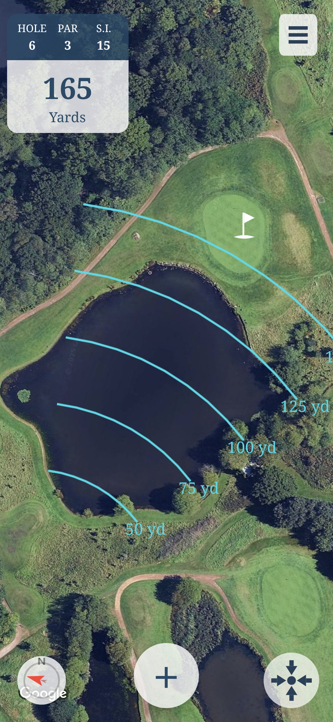 Phone screenshot 3 – distance arcs