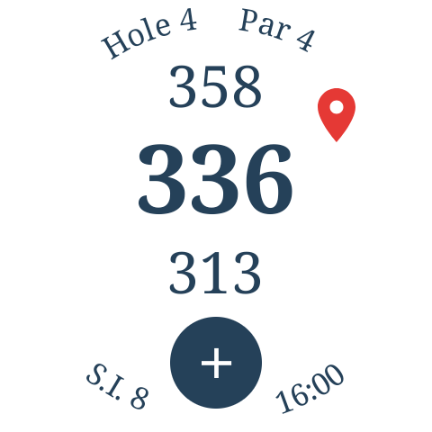 Watch screenshot 6 – Distances to front, middle and back of green